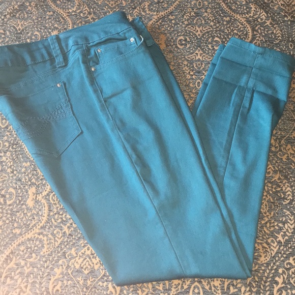 teal jeggings womens